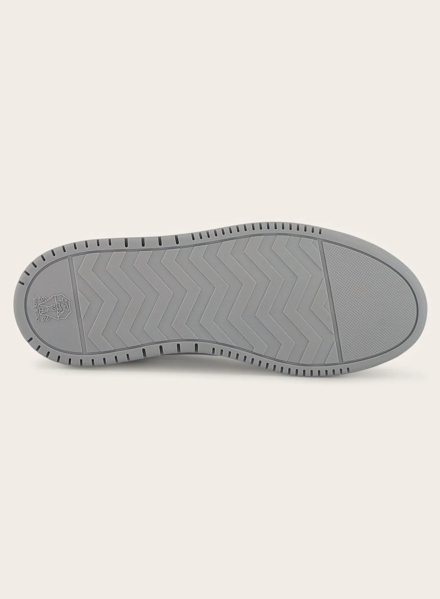 Brunello Cucinelli Basket Sneakers Van Leer Grijs Flash Sale