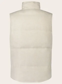 Brunello Cucinelli Bodywarmer Van Linnen En Wol Beige Best Sale