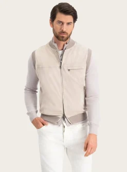 Fioroni Bodywarmer Van Suede L.Beige Flash Sale