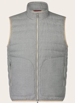 Brunello Cucinelli Bodywarmer Van Virgin Wol Grijs Flash Sale