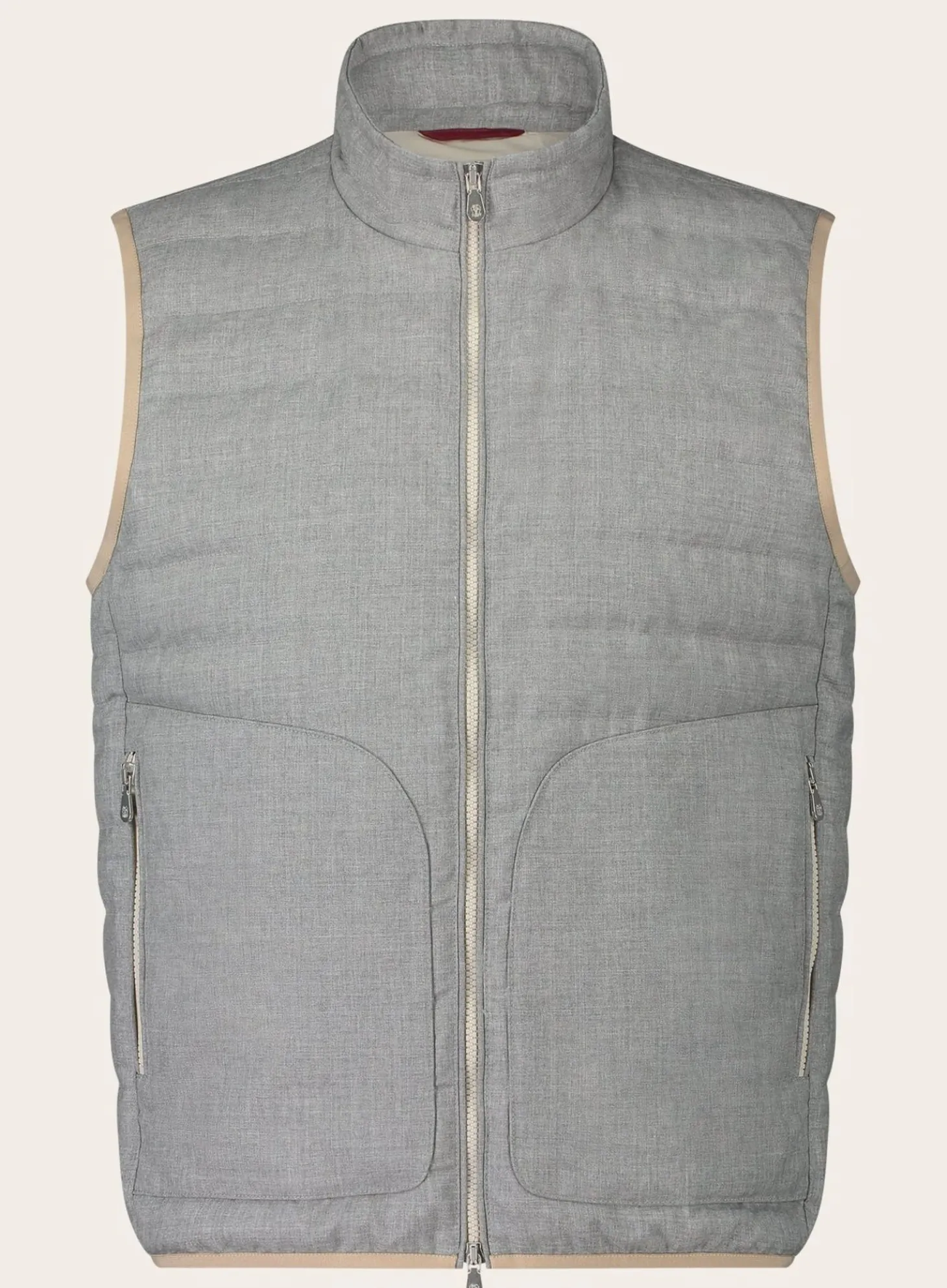 Brunello Cucinelli Bodywarmer Van Virgin Wol Grijs Flash Sale