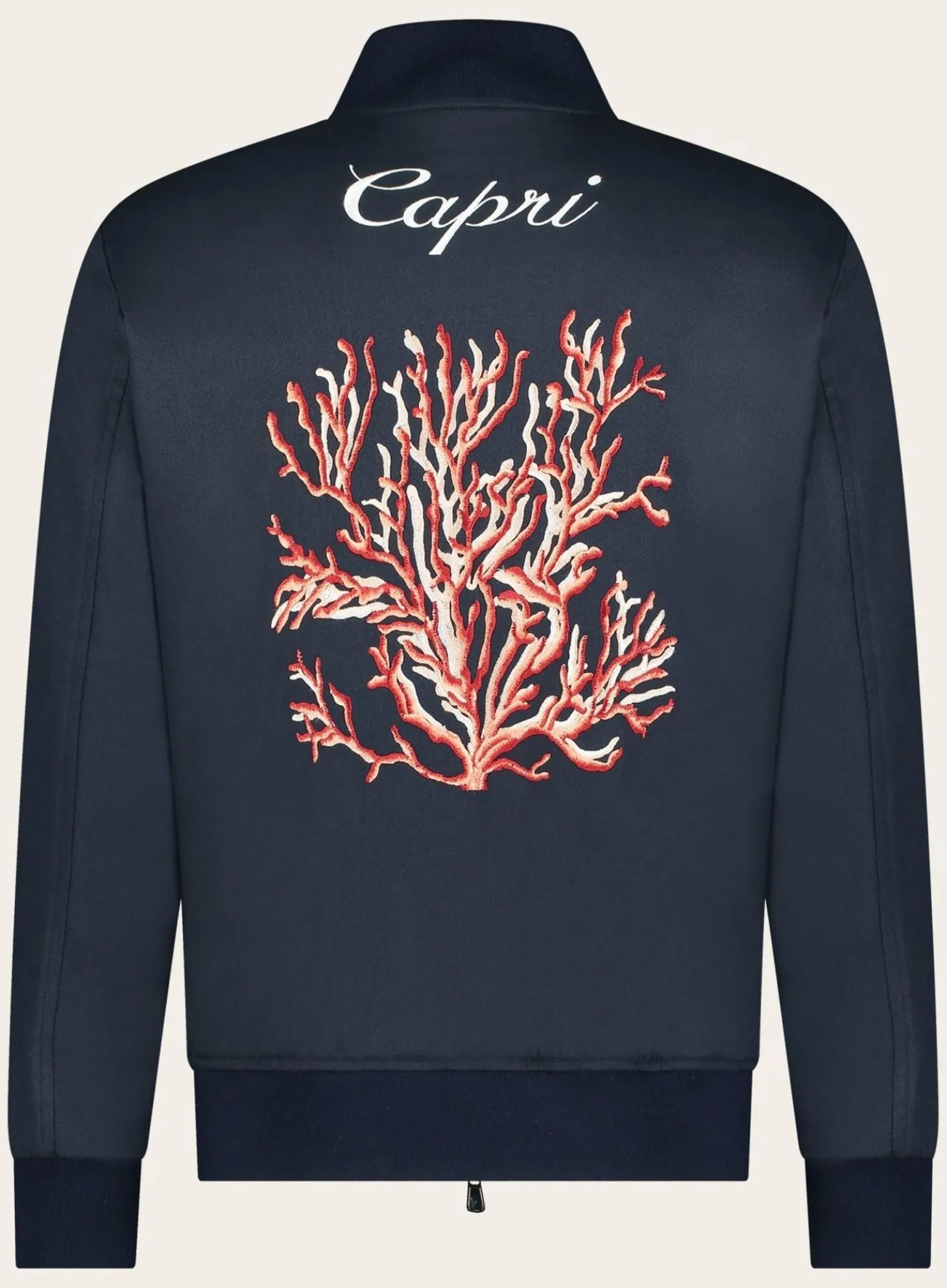 Isaia Bomberjack Met Print Van Wol, Zijde En Cashmere Blue Navy Online