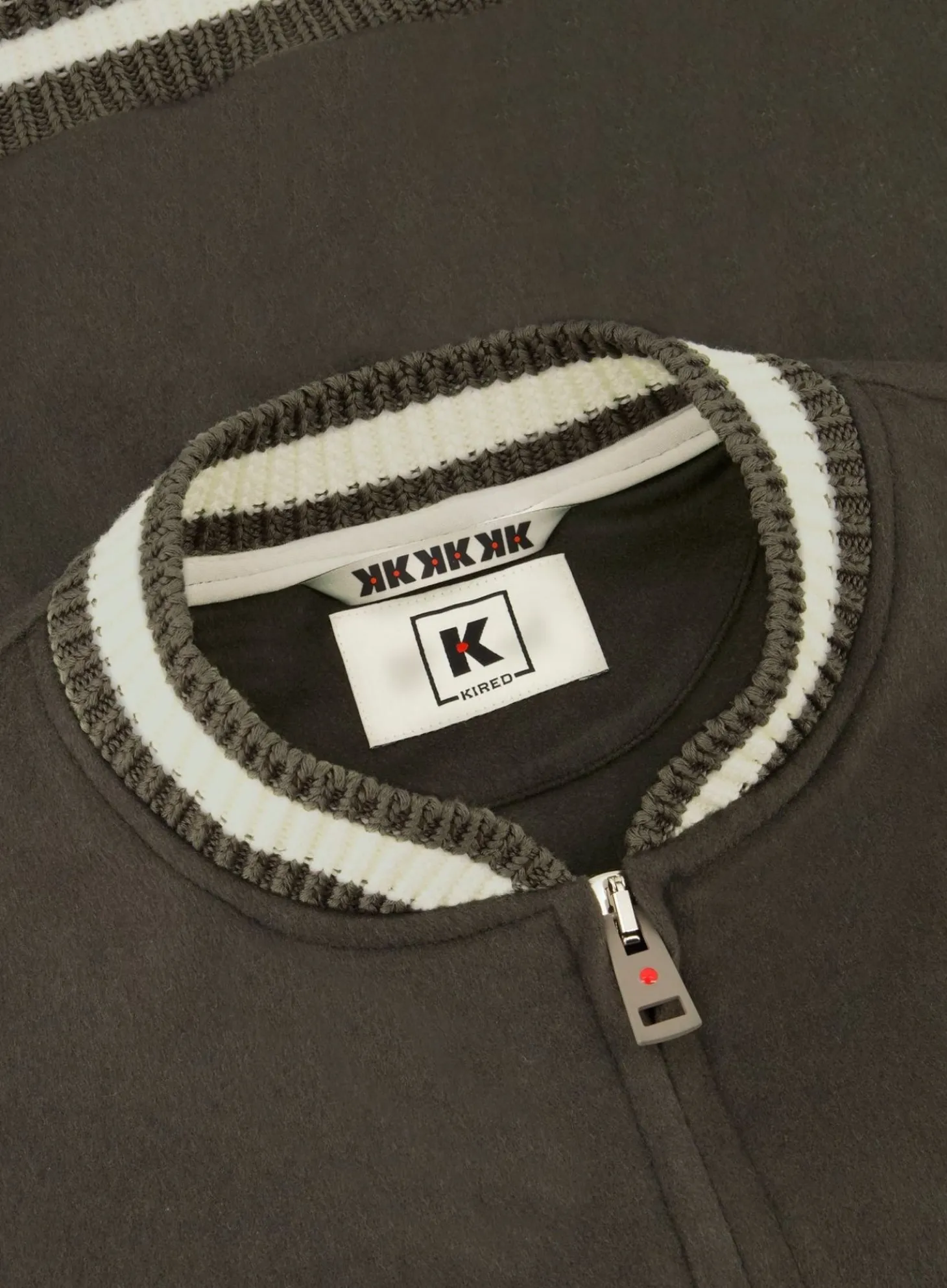 KIRED Bomberjack Van Cashmere Groen Outlet