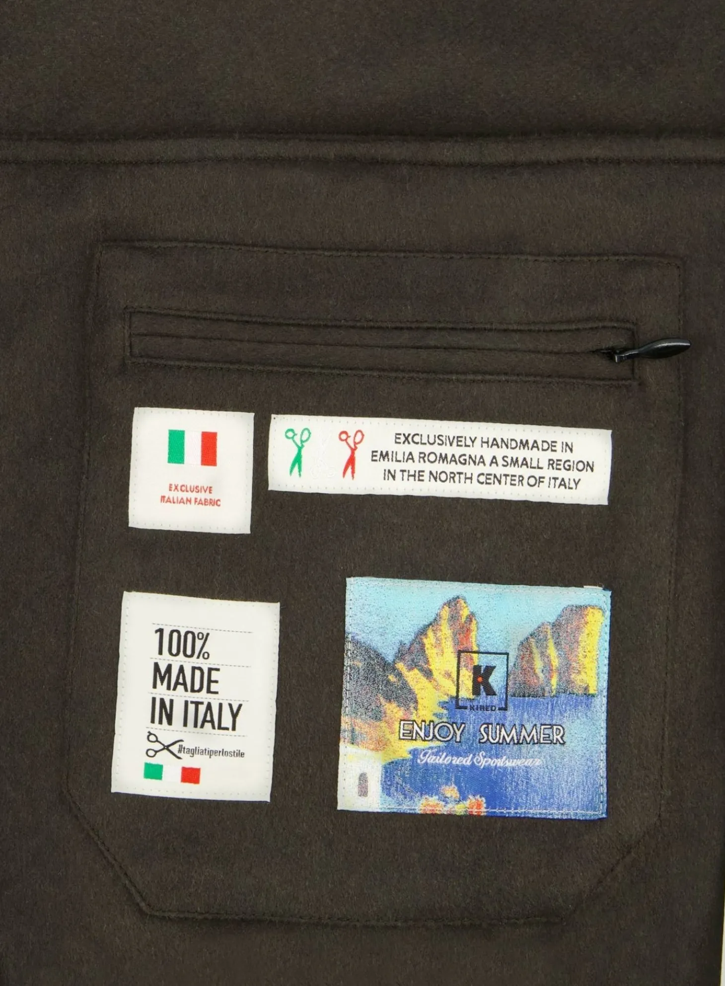 KIRED Bomberjack Van Cashmere Groen Outlet