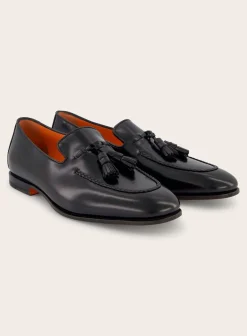 Santoni Carlos Tassel Loafers Van Leer Hot