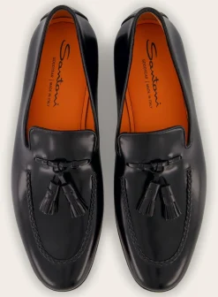 Santoni Carlos Tassel Loafers Van Leer Hot