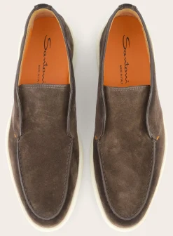 Santoni Detroit Instappers Van Suede Hot