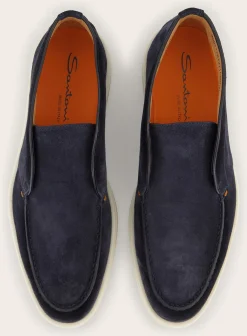Santoni Detroit Instappers Van Suede Hot