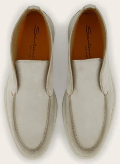 Santoni Detroit Instappers Van Suede Hot