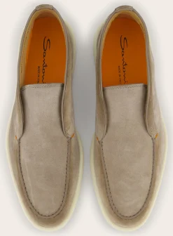 Santoni Detroit Instappers Van Suede Hot