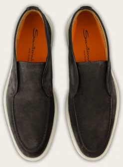 Santoni Detroit Instappers Van Suede Cheap