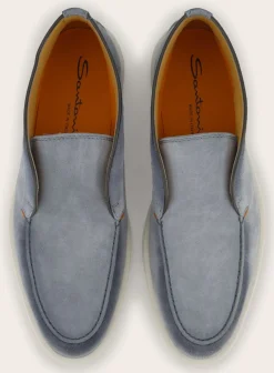 Santoni Detroit Instappers Van Suede Cheap
