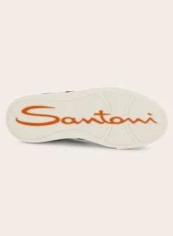 Santoni Double Buckle Sneakers Van Suede Store