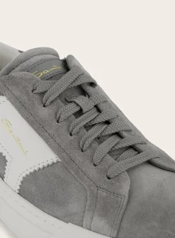 Santoni Double Buckle Sneakers Van Suede Store
