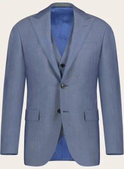 Corneliani Driedelig Pak Van Wol L.Blauw Best Sale