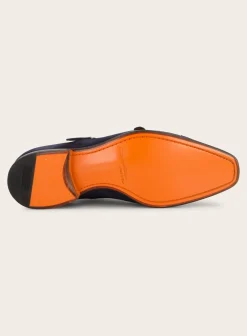 Santoni Dubbele Gespschoenen Van Suede Cheap