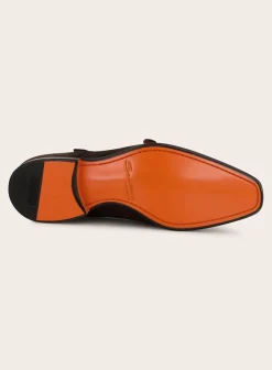 Santoni Dubbele Gespschoenen Van Suede Cheap