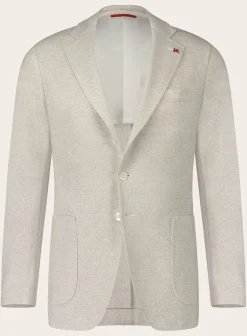 Isaia Gemeleerd Jasje Van Linnen En Katoen Beige Clearance