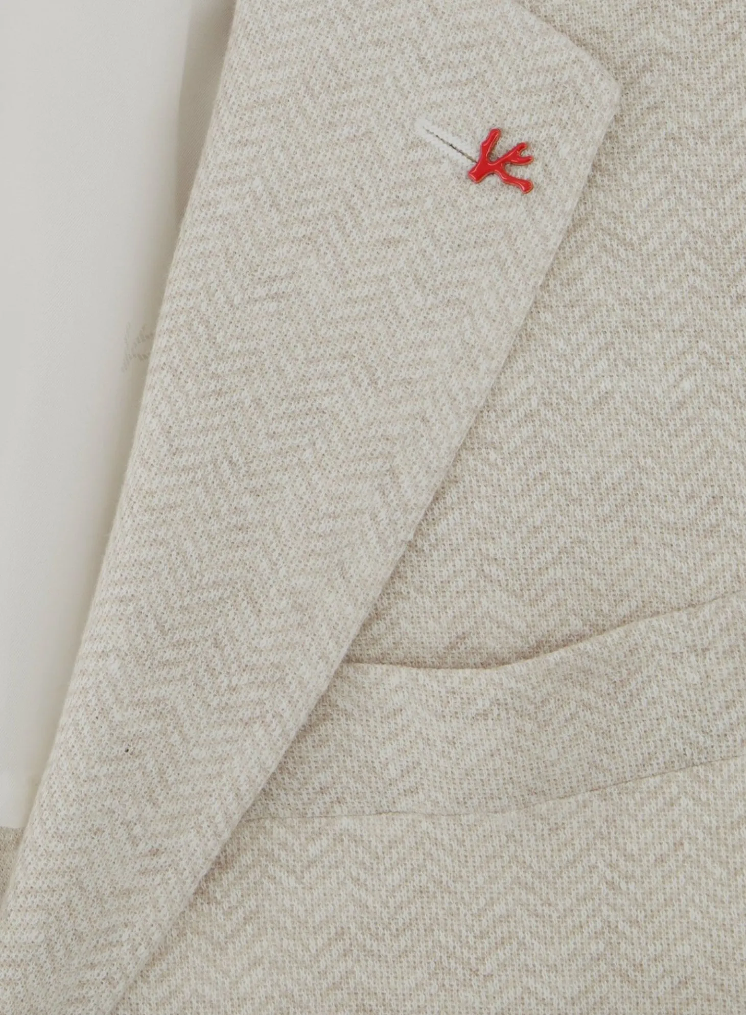 Isaia Gemeleerd Jasje Van Linnen En Katoen Beige Clearance