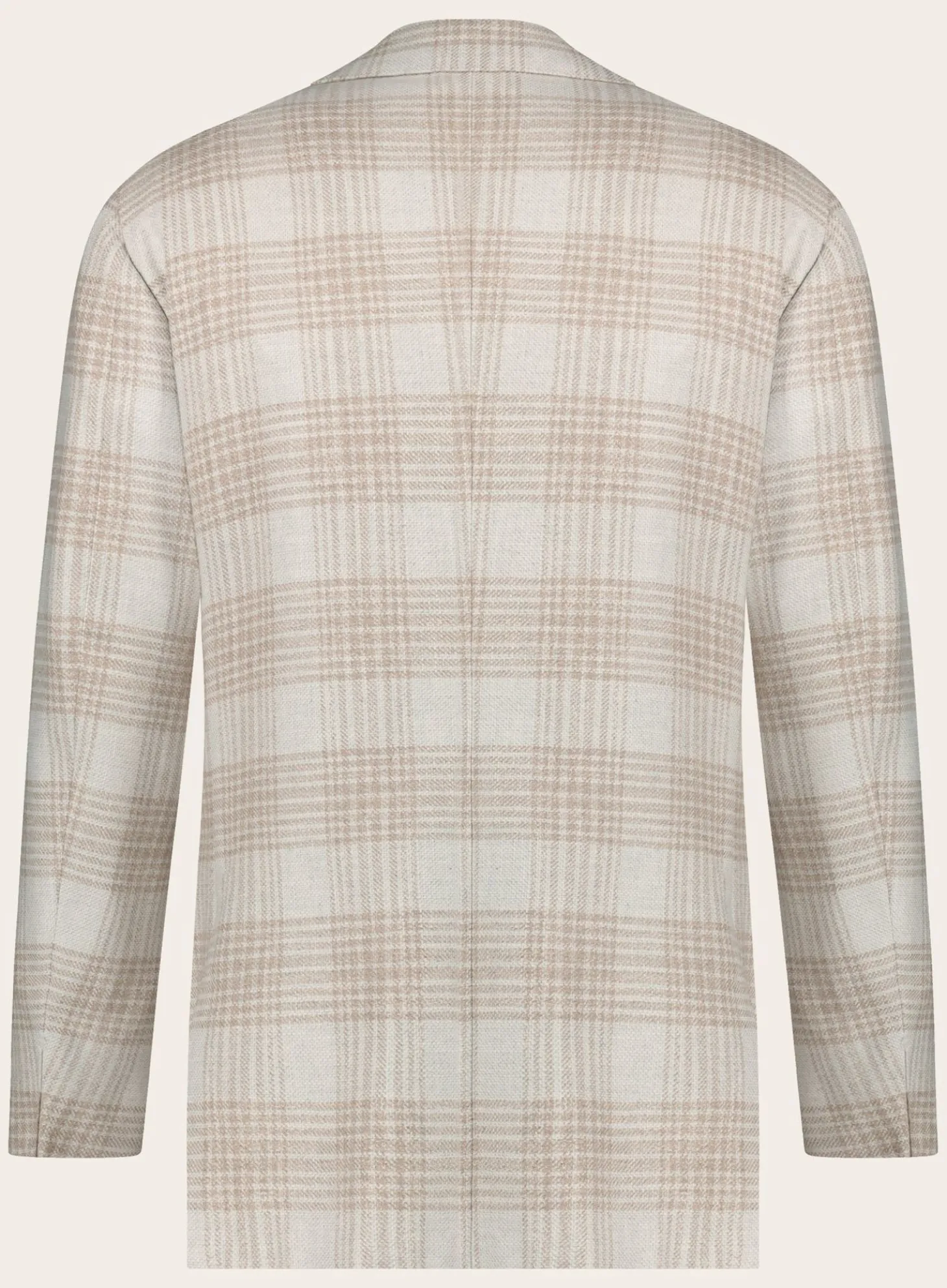 Kiton Geruit Jasje Van Cashmere En Wol Beige Clearance