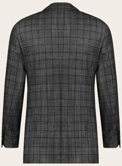 OGÉR Geruit Jasje Van Wol En Cashmere Blue Navy Cheap