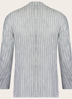 Isaia Gestreept Jasje Van Linnen Multicolor Discount