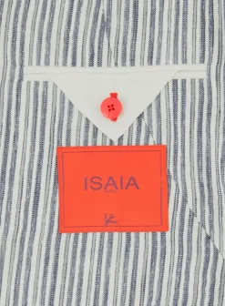 Isaia Gestreept Jasje Van Linnen Multicolor Discount