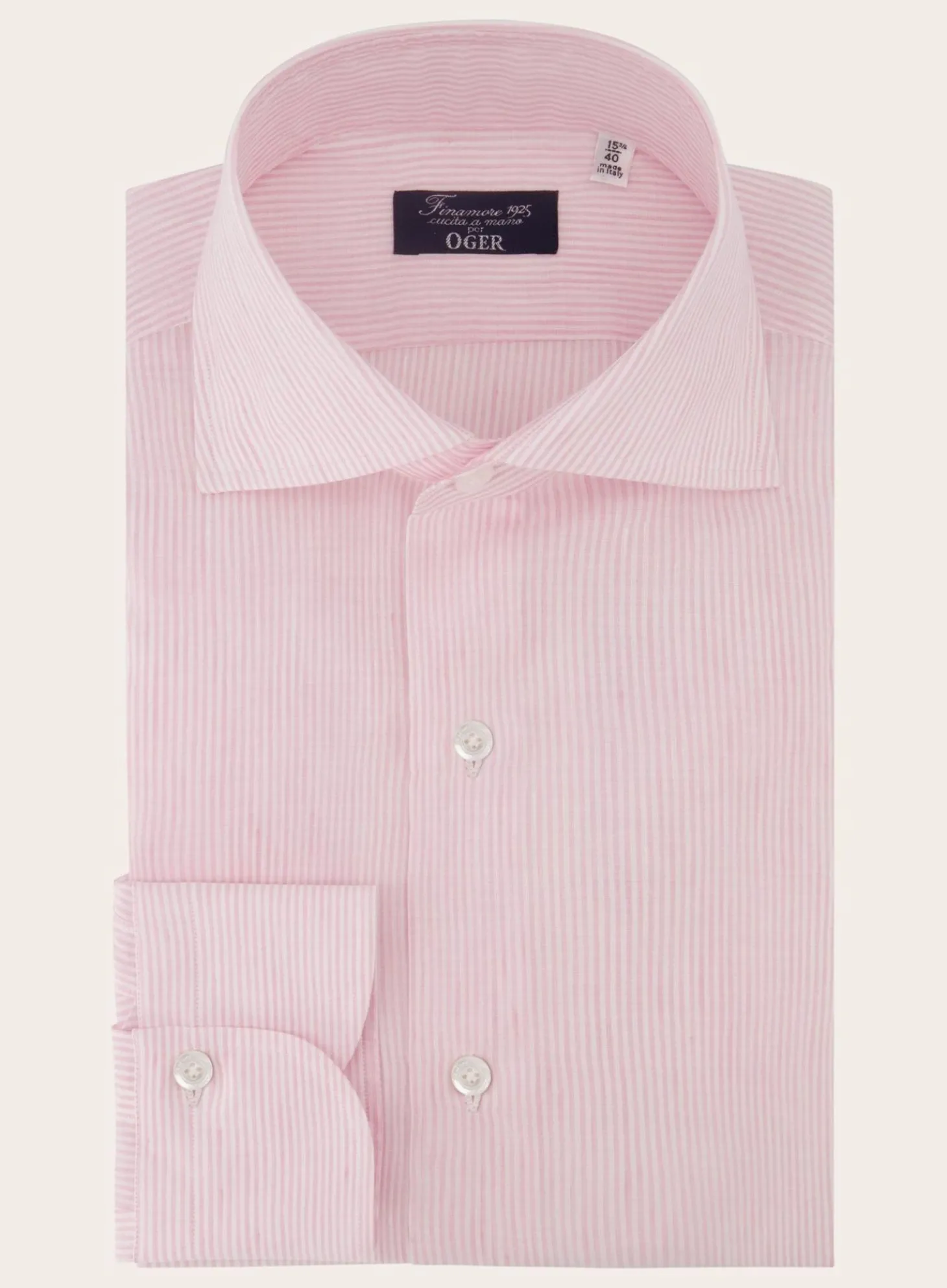 Finamore Gestreept Shirt Van Katoen En Linnen Store