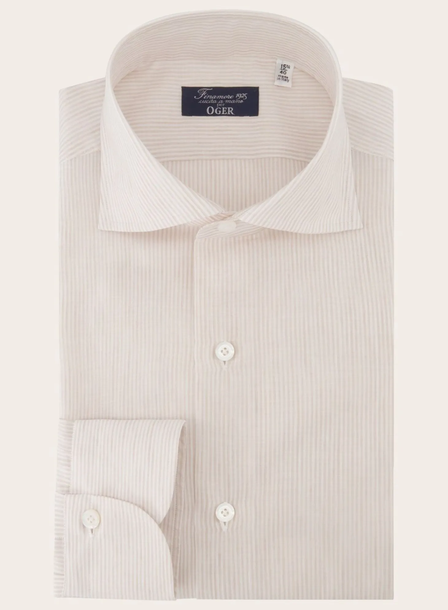 Finamore Gestreept Shirt Van Katoen En Linnen Store