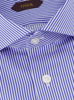 OGÉR Gestreept Shirt Van Katoen D.Blauw Store