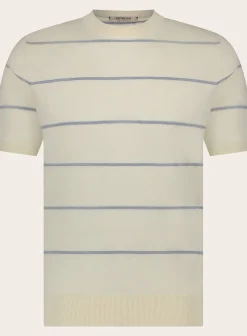 Fioroni Gestreept T-Shirt Van Katoen En Cashmere Sale