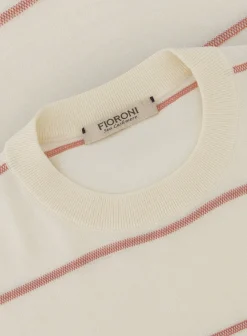 Fioroni Gestreept T-Shirt Van Katoen En Cashmere Sale