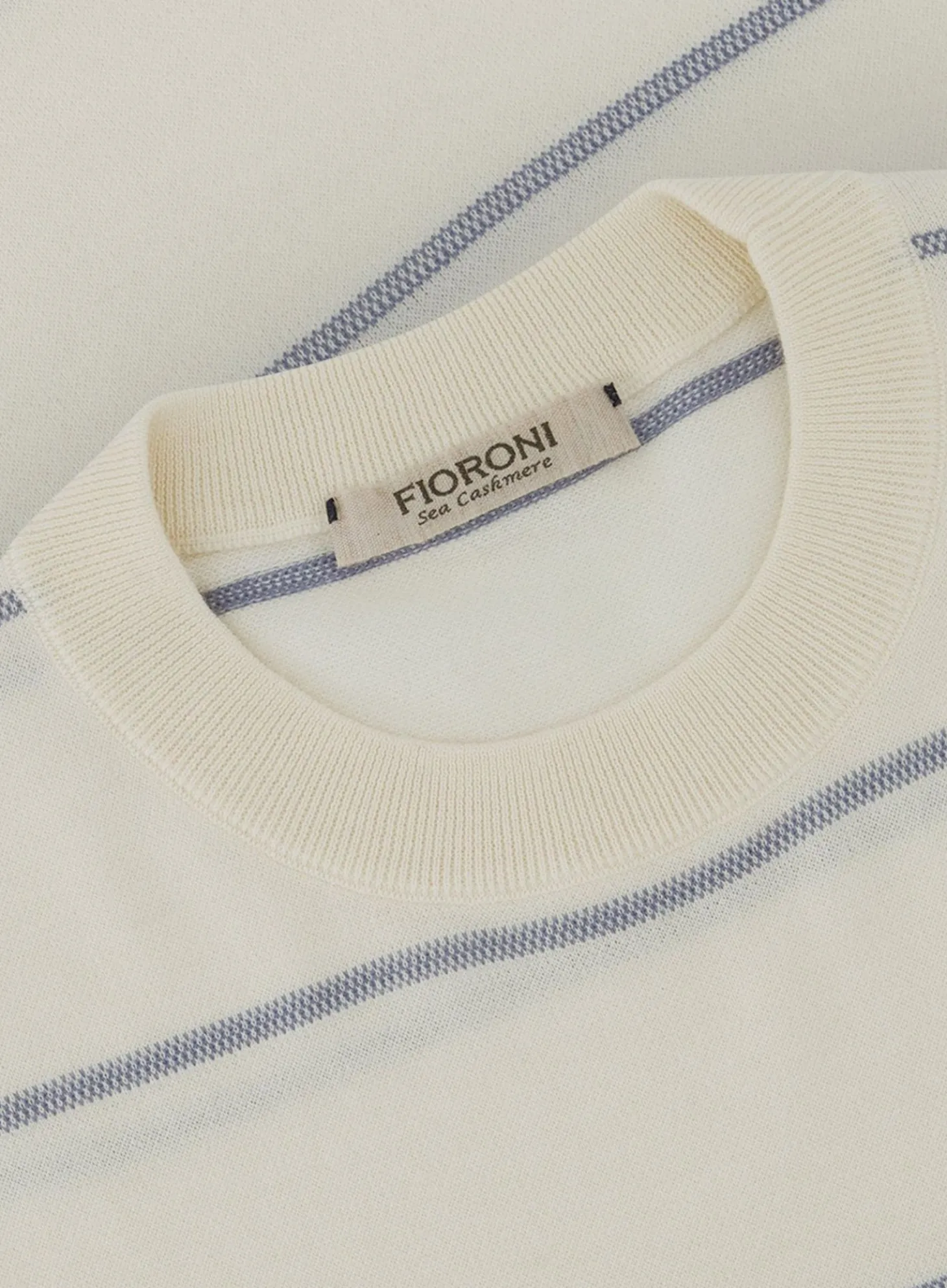 Fioroni Gestreept T-Shirt Van Katoen En Cashmere Sale