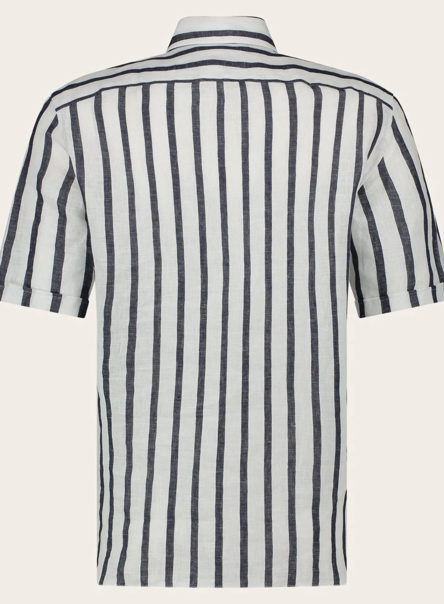 Isaia Gestreepte Polo Van Linnen Wit Store