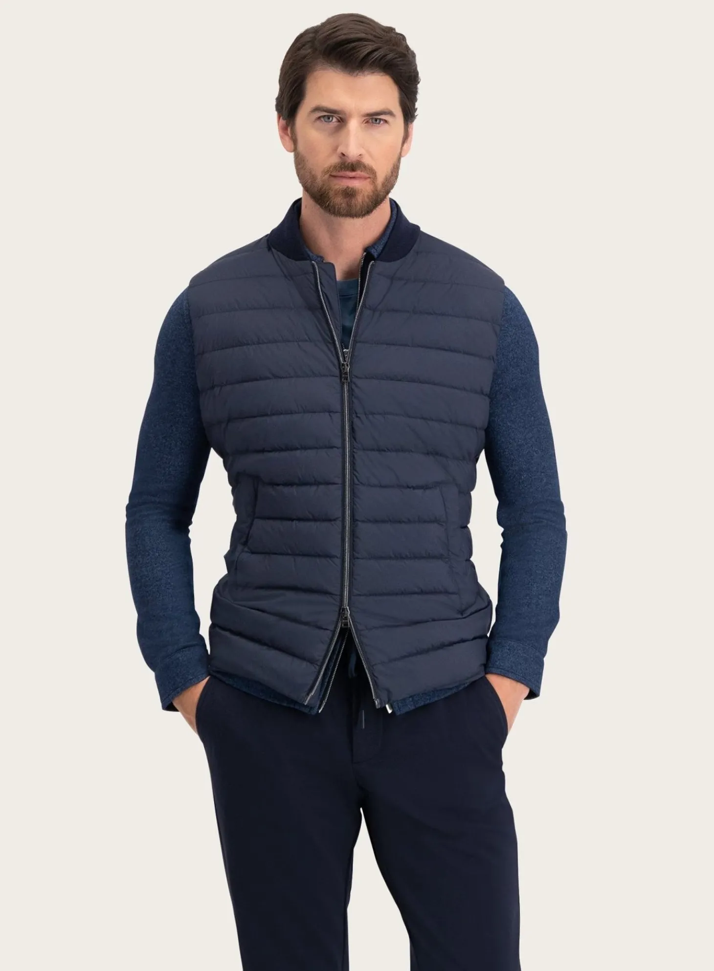 Herno Gewatteerde Bodywarmer Van Wol En Zijde Discount