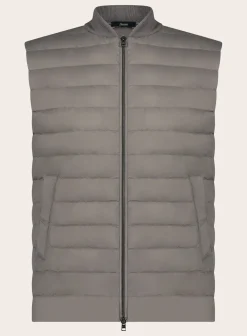 Herno Gewatteerde Bodywarmer Van Wol En Zijde Discount