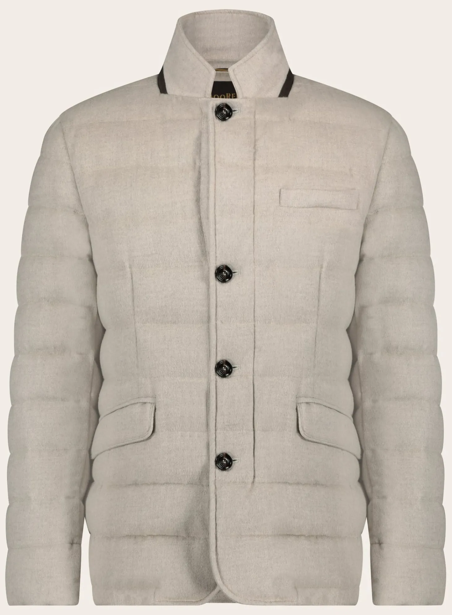 MOORER Gewatteerde Jas Van Wol En Cashmere L.Beige Discount