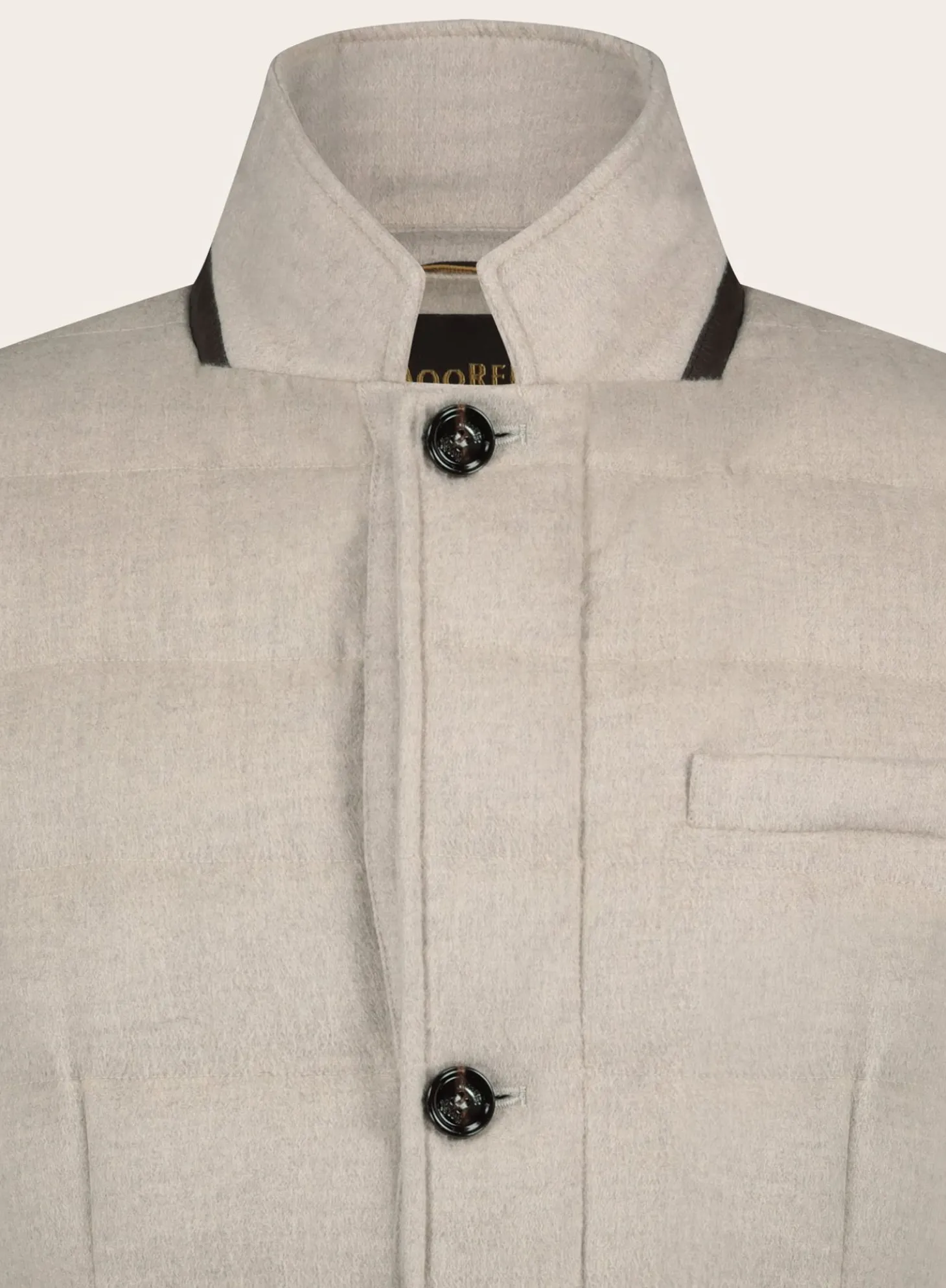 MOORER Gewatteerde Jas Van Wol En Cashmere L.Beige Discount