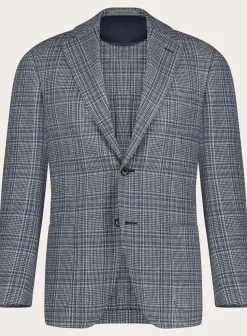 Corneliani Glencheck Jasje Van Satijn En Wol Blauw Store