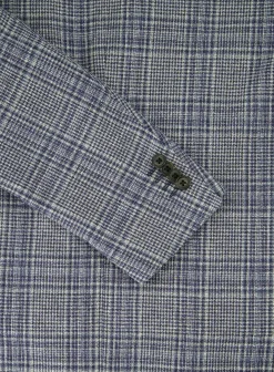 Corneliani Glencheck Jasje Van Satijn En Wol Blauw Store