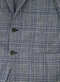 Corneliani Glencheck Jasje Van Satijn En Wol Blauw Store