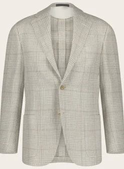 Corneliani Glencheck Jasje Van Wol Beige Hot