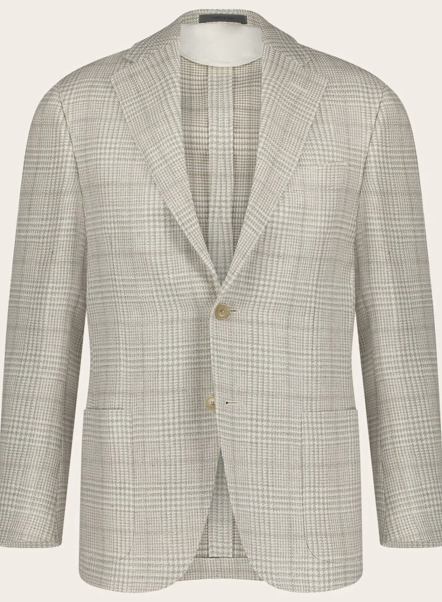 Corneliani Glencheck Jasje Van Wol Beige Hot