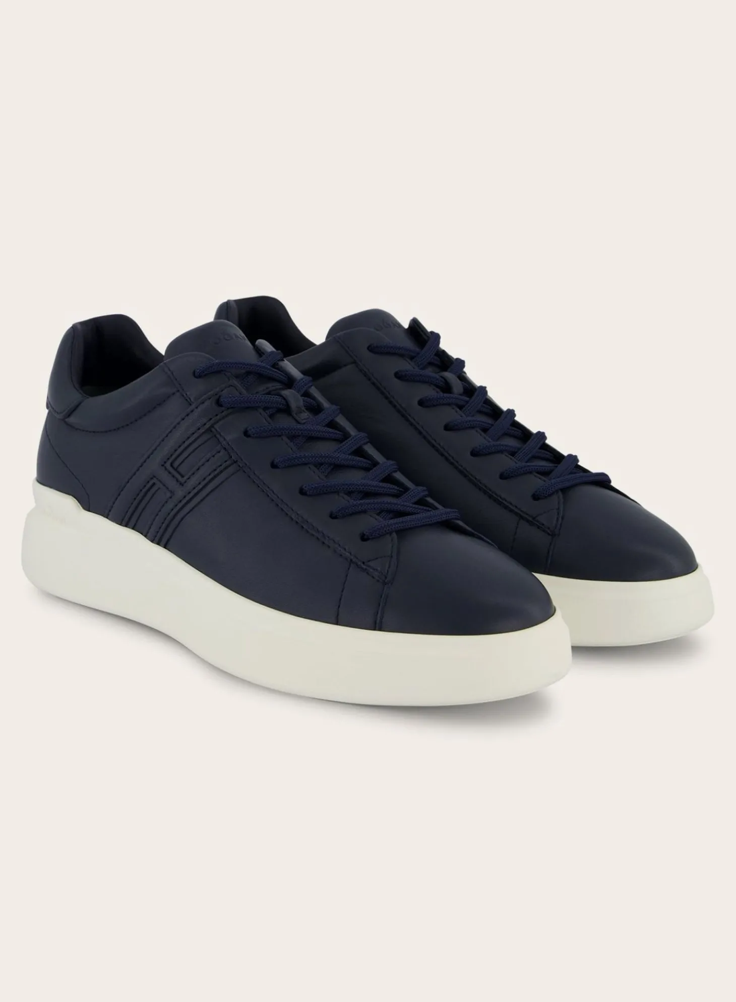 Hogan H580 Sneakers Van Leer Blue Navy Shop