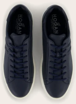 Hogan H580 Sneakers Van Leer Blue Navy Shop