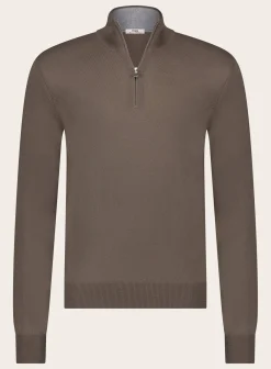OGÉR Italian Knitwear Half-Zip Trui Van Wol Clearance