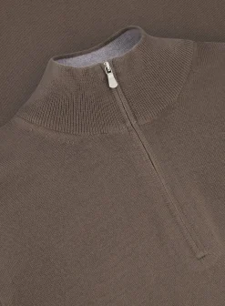 OGÉR Italian Knitwear Half-Zip Trui Van Wol Clearance