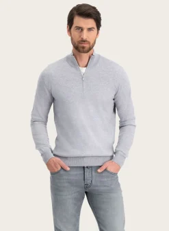 OGÉR Italian Knitwear Half-Zip Trui Van Wol Clearance
