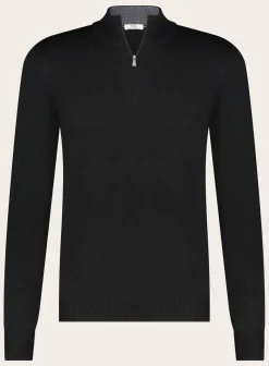 OGÉR Italian Knitwear Half-Zip Trui Van Wol Clearance
