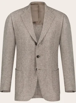 Cesare Attolini Handgemaakt Cashmere Jasje Taupe Cheap